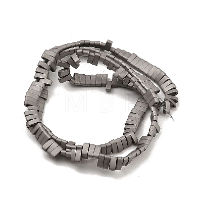 Electroplated Frosted Non-magnetic Synthetic Hematite Beads Strands G-G089-A01-09-1