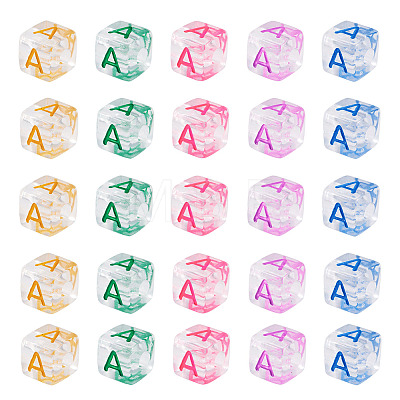 50Pcs Acrylic European Beads MACR-TADJ0001-13A-1