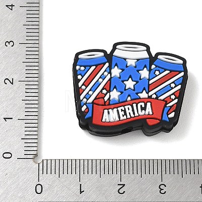 Independence Day Silicone Beads SIL-E013-01E-1
