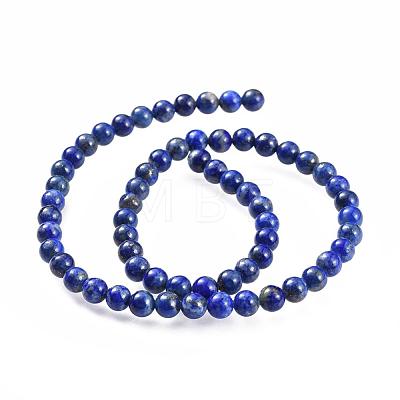 Natural Lapis Lazuli Bead Strands G-G953-01-6mm-1