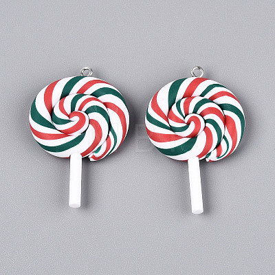 Handmade Polymer Clay Pendants CLAY-N013-30B-02-1