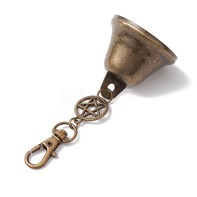 Iron Bell Pendant Decoration HJEW-JM02277-1