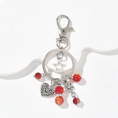 Alloy & Glass Keychains KEYC-YW00303-03-1