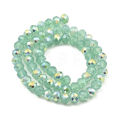 Baking Painted Transparent Glass Beads Strands DGLA-A034-J8mm-B10-1