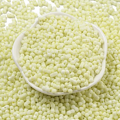 Macaron Color Opaque Frosted Glass Seed Beads SEED-K009-12B-15-1