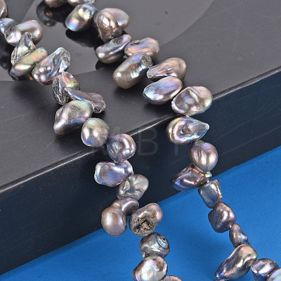 Natural Keshi Pearl Beads Strands PEAR-S021-016B-1