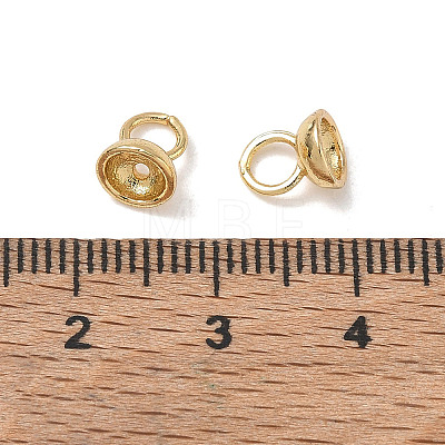 Brass Bead Cap Pendant Bails KK-CBA50B0-23G-1
