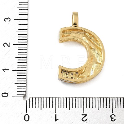 Brass Micro Pave Cubic Zirconia Pendants KK-B126-02G-C-1