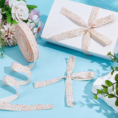 Flower Cotton Ribbon OCOR-WH0109-115A-1