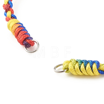 Braided Nylon Thread Bracelet AJEW-JB01123-1