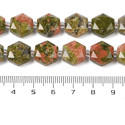 Natural Unakite Beads Strands G-G144-A01-01-1