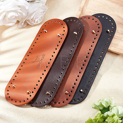 WADORN 4Pcs 4 Colors PU Leather Bag Nail Bottoms FIND-WR0005-55-1