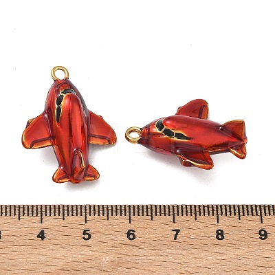 304 Stainless Steel Enamel Pendants STAS-F347-09G-1