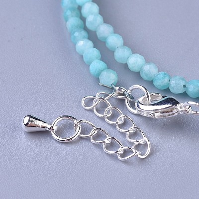 Natural Amazonite Beaded Necklaces NJEW-K114-B-A07-1