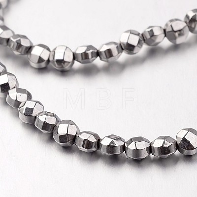 Electroplate Non-magnetic Synthetic Hematite Bead Strands G-F300-34-01-1