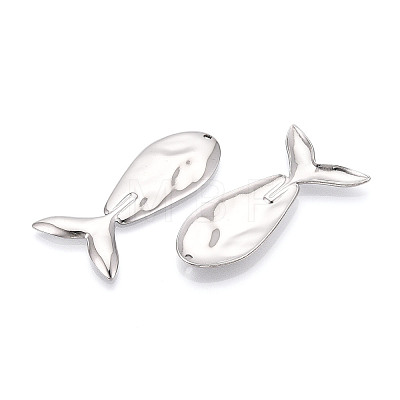 304 Stainless Steel Whale Big Pendants STAS-T069-16P-1