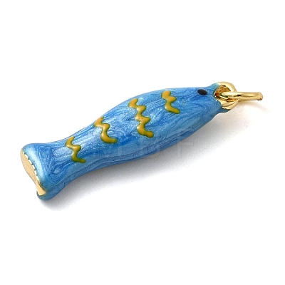 Brass Enamel Pendants KK-H092-08G-03-1