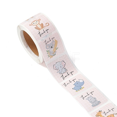 Adhesive Thank You Stickers Roll X-DIY-M035-03G-1