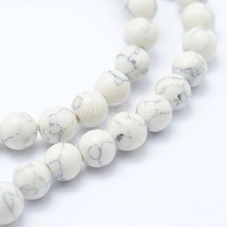 Synthetic Howlite Bead Strand G-E439-8mm-01C-1
