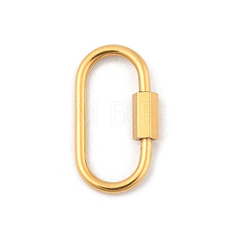 Ion Plating(IP) 304 Stainless Steel Screw Carabiner Lock Charms STAS-H107-04D-G-1