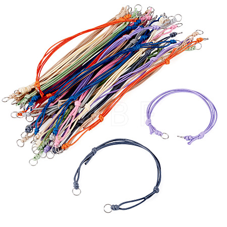 10Pcs Waxed Polyester Cord Bracelets Making AJEW-TAC00108-1