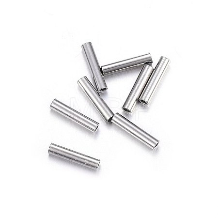 Tarnish Resistant 201 Stainless Steel Tube Beads STAS-O107-07P-B-1