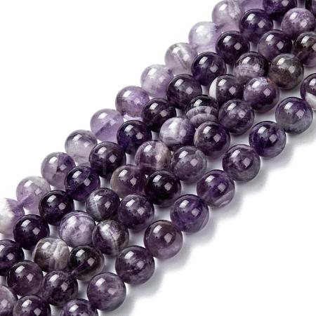 Natural Chevron Amethyst Beads Strands G-S030-7.5mm-1