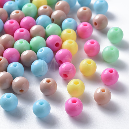 Opaque Acrylic Beads MACR-S370-C8mm-M1-1