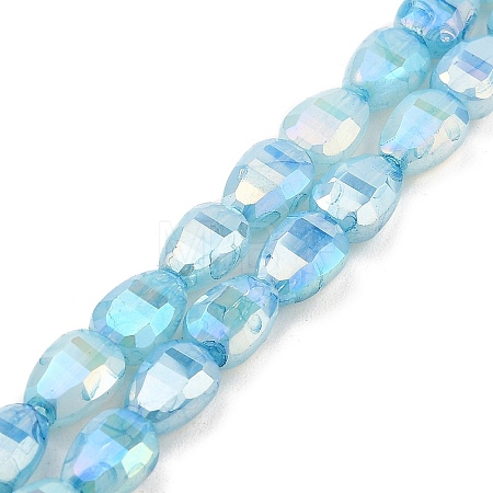 Imitation Jade Glass Beads Strands GLAA-P058-06A-03-1