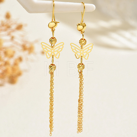 Brass Tassel Hoop Earrings EV2364-2-1
