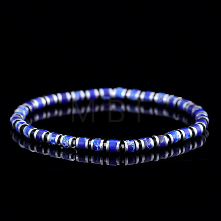 Natural & Dyed Imperial Jasper Beaded Stretch Bracelets for Men GC1206-5-1