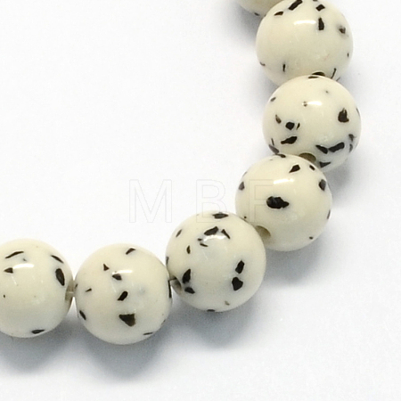 Synthetic Gemstone Beads Strands G-R271-12mm-Y29-1