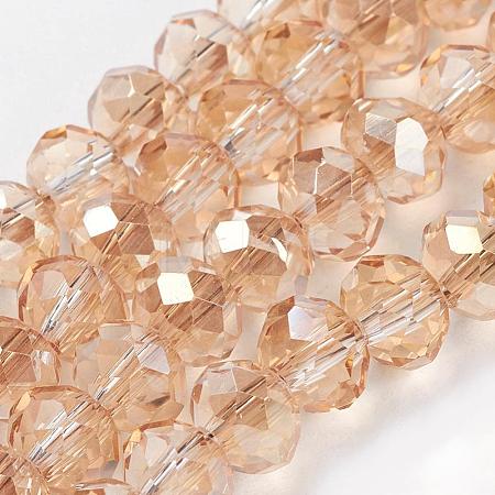 Electroplate Glass Beads Strands EGLA-D020-6x4mm-71-1