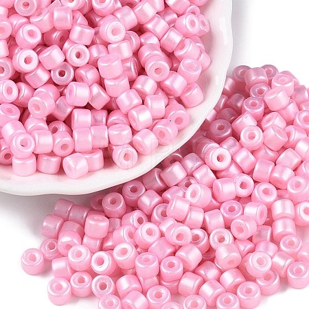Baking Paint Pearlized Glass Seed Beads SEED-T008-03H-1