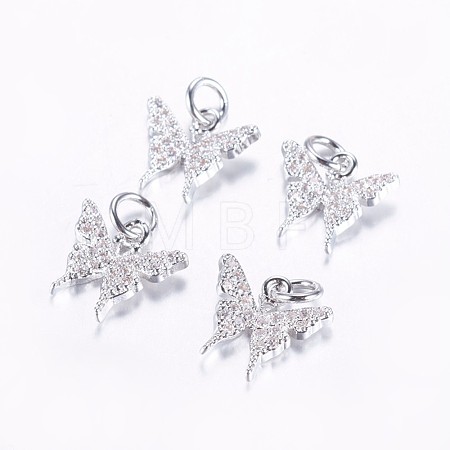 Long-Lasting Plated Brass Micro Pave Cubic Zirconia Charms ZIRC-F069-32P-1
