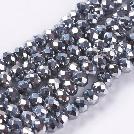 Electroplate Glass Beads Strand EGLA-D009-27-1