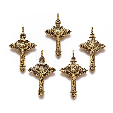 Tibetan Style Alloy Pendants PALLOY-J050-01AG-NR-1
