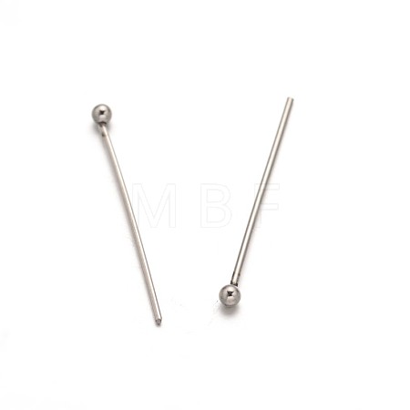 Tarnish Resistant 304 Stainless Steel Ball Head Pins STAS-L153A-02-1