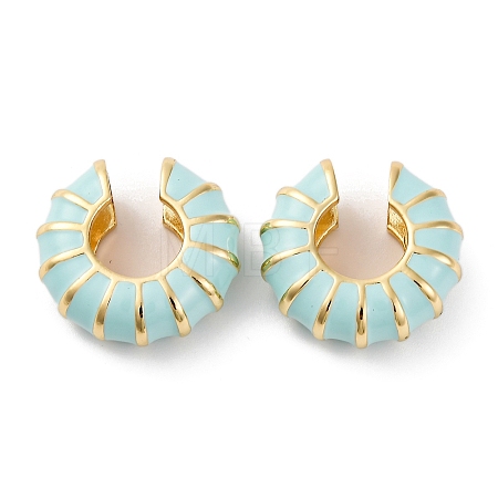 Brass Cuff Earrings for Women EJEW-A115-01G-06-1