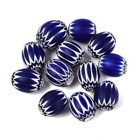 Handmade Millefiori Glass Barrel Beads LA-N002-18C-1
