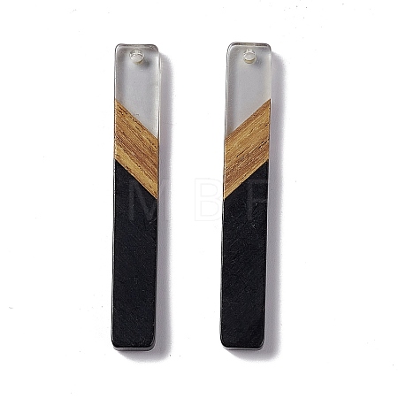 Opaque Resin & Walnut Wood Big Pendants RESI-M027-11A-1