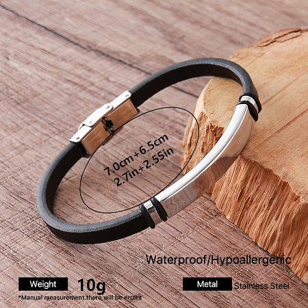Vintage 304 Stainless Steel Men's Braided PU Leather Bracelets with Metal Clasps TT3196-5-1