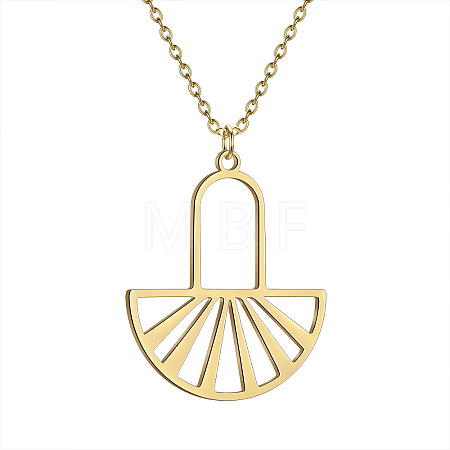 304 Stainless Steel Laser Cut Pendant Necklaces FS-WGA4904-27-1