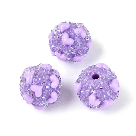 Opaque Acrylic & Transparent Resin Rhinestone Beads SACR-Q005-02A-02-1