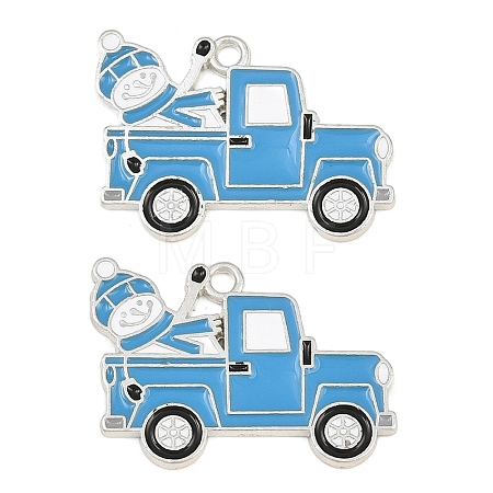 Rack Plating Alloy Enamel Pendants AL-CBA2B10-05P-02-1