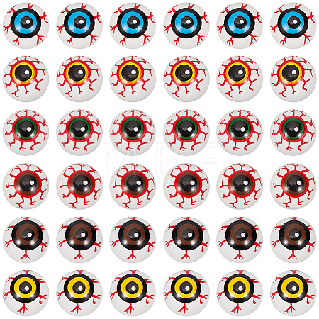 48Pcs 6 Colors Plastic Craft Eye DIY-GF0013-64-1