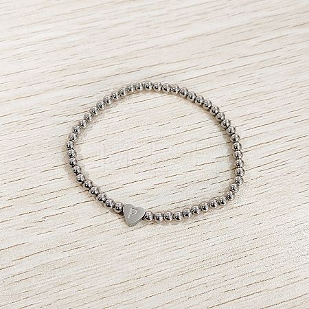 304 Stainless Steel Beads Stretch Bracelets for Women FS-WGC4F34-16-1