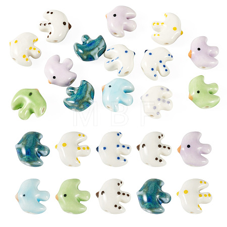14Pcs Handmade Porcelain Ceramic Beads PORC-TA0001-76-1