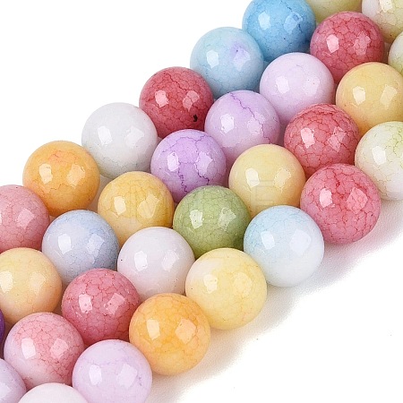 Opaque Ombre Effect Dyed Glass Beads Strands GLAA-Q106-04A-M01-1