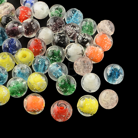 Handmade Luminous Lampwork Beads LAMP-R125-8mm-M-1